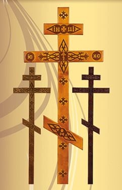 Крест сосна прямой с декором
